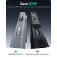 thumbnail image 3 of Funda de teléfono ESR para iPhone 16 con soporte de protección contra caídas de 23 pies, gris claro, 3 of 8