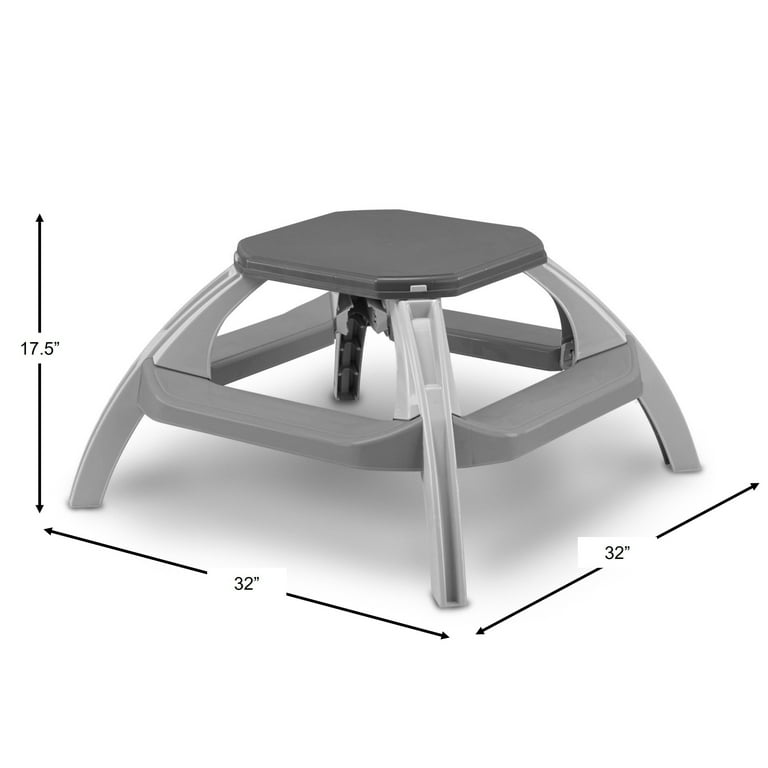 American Plastic Toys Kids Indoor Outdoor Octagonal Picnic Table Seats 4