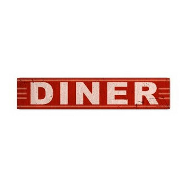Past Time Signs RPC166 Diner Food And Drink Metal Sign- 28 W X 6 H In.