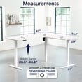 thumbnail image 6 of VIVO White Electric 63" x 55" Corner Stand Up Desk, L-Shaped Workstation, 6 of 9