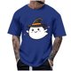 thumbnail image 1 of Blusas y camisas de manga corta y cuello redondo para hombre. Blusas/camisetas de manga corta con cuello redondo y estampado de Halloween para hombre. Blusa para hombre., 1 of 4