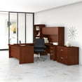 thumbnail image 2 of Studio C 72W U Desk with Chair and Storage in Hansen Cherry - Engineered Wood, 2 of 7