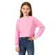 thumbnail image 1 of Cowsor Girls Crop Tops Kids Long Sleeve Pullover Sweatshirts Girls Cropped Crewneck Sweatshir, 1 of 7