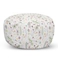 thumbnail image 1 of Woodsy Pouf Cover with Zipper, Hand Drawn Sketches of Various Items, Soft Decorative Fabric Unstuffed Case, 30" W X 17.3" L, White Multicolor, by Ambesonne, 1 of 5