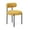Yellow, variant on Hawsaiy Dining Chairs Set of 4, Round Boucle Dining Room Chairs with Curved Backrest & Thick Cushion, Mid-Century Modern Upholstered PU Leather Kitchen Side Chairs with Metal Legs, Brown