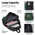 thumbnail image 4 of Disketp Green Buffalo Plaid Merry Christmas Mochila Estampada de Gran Capacidad con Lonchera y Estuche, Set de 3 Piezas para Estudiantes, 4 of 7