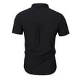 thumbnail image 4 of SCSAlgin Mens Short Sleeve Button Down Denim Shirt Western Work Casual Shirts for Men, 4 of 5