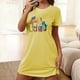 thumbnail image 1 of Camisón corto de talla grande para mujer, camisón de manga corta con estampado de pecho a la moda, camisón para mujer, 1 of 7