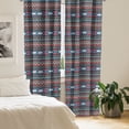 thumbnail image 2 of Ambesonne Antique Curtains, Old Motif, Pair of 28"x63", Black Blue Coral, 2 of 5