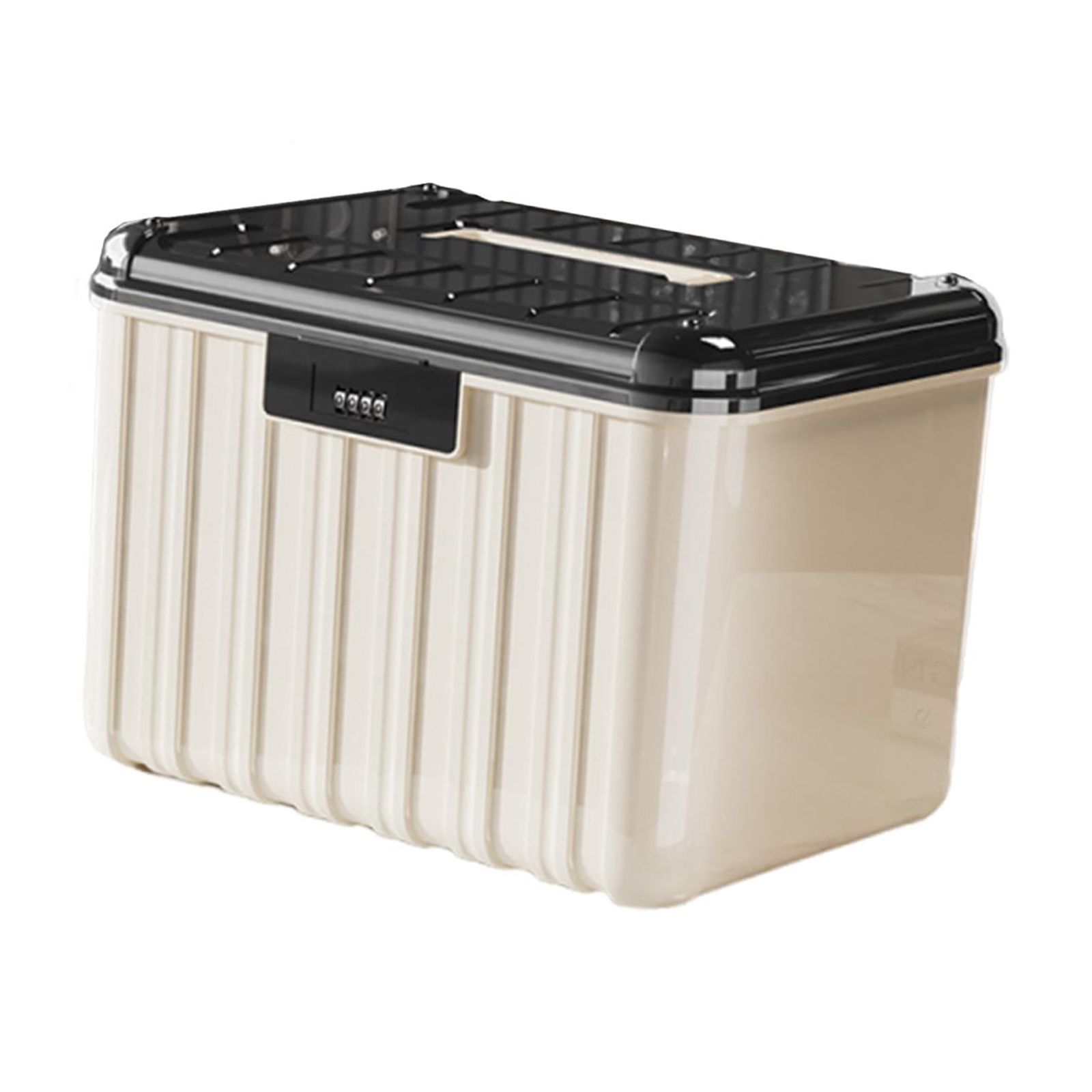 Fiocias Lockable Storage Bin Password Lock Storage Box Compartment Kids Toy Storage Case 36.2x28.5x25.7cm