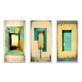 thumbnail image 2 of Designart "Faded Retro Illustrations - Intimate Impressions I" Modern Geometric Framed Wall Art Set Of 3 - Beige Abstract Geometric Frame Gallery Set For Office Decor, 2 of 6