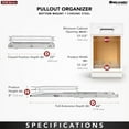 thumbnail image 5 of Rev-A-Shelf Pullout Single Basket Organizer for Kitchen Cabinets, 18 x 22 In, 5 of 13