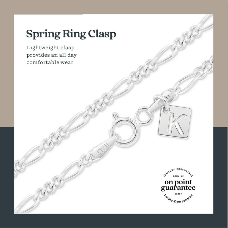 Sterling Silver 14-inch Chain with Spring Ring Clasp Sterling Silver 14-inch Chain with Spring Ring Clasp