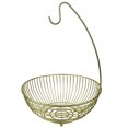 thumbnail image 4 of Home Basics Halo Steel Fruit Basket with Banana Hanger, Gold, 4 of 5