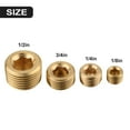 thumbnail image 2 of 20Pcs 1/8 1/4 3/8 1/2 Inch Npt Brass Internal Hex Thread Socket Pipe Plug Set, 2 of 9