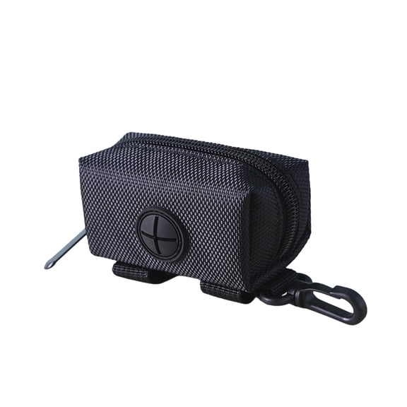 LLDYYDS Dog Poop Bag Holder, Oxford Fabric Zippered Pet Waste Bag Dispenser with Carabiner Clip for Dog Leash