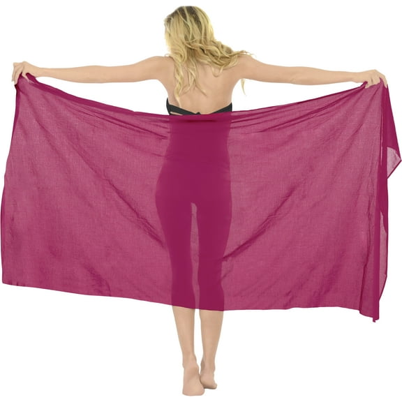 HAPPY BAY Women's Sarong Bikini Skirt Swimwear Cover up Bathing suit Summer Wraps Swimsuit Beach Wrap Coverups for Women One Size Pink_E329