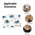 thumbnail image 5 of Amarainy Ocean Octopus And Starfish Pattern Linen Table Mats Set Of 4 For Home Kitchen Table Decor 12x18 inch, 5 of 5