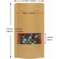 thumbnail image 2 of Czcpp-10 0 Pcs Sacs en Kraft avec Fenêtre 4.7x7.9 Pouces, Sacs de Rangement Alimentaires Fermeture à Glissière Lock pour Emballage de Produits, Réutilisables, Scellables, 2 of 4