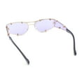 thumbnail image 5 of Womens Side Visor Retro Hipster Rimless Taper Rectangle Metal Rim Sunglasses Gold - Purple, 5 of 5