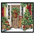 thumbnail image 1 of Cuadros Decorativos DIY Bienvenido Navidad Impreso Punto de Cruz 14CT Estampado Bordado Parcial Artesanía DQrwqpou Nuevos Originales, 1 of 9