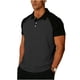 thumbnail image 1 of Mens Casual de Manga Corta Botón Abajo Camisas con Cuello de Flanela, Cuello Turndown Toalla Tejido Superior para Primavera Verano, 1 of 5