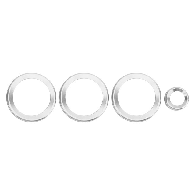 4 Piezas Ajuste Anillo Perilla A/C ANGGREK Diseño Lujo Textura Antideslizante Aleación Aluminio
