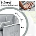 thumbnail image 5 of Modern 3-in-1 Velvet Loveseat Futon Couch Pull-Out Bed, Sofa Bed Couch Convertible Sleeper Sofa Bed with Adjustable Backrest, Storage Pockets with 2 Pillows for Living Room Bedroom, 5 of 9