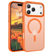 BENTOBEN Case for iPhone 17 Pro Max 6.9" Compatible with Mag-Safe Metal Frame Slim Tpu Pc Matte Shockproof Orange