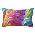 thumbnail image 1 of Balery Rainbow Melting Ice Cream Funda de Cojín Estampada, Regalos para Mujeres, Regalos de Amor para Ella, Regalos para Novia o Esposa, Funda de Almohada-16"x24", 1 of 6