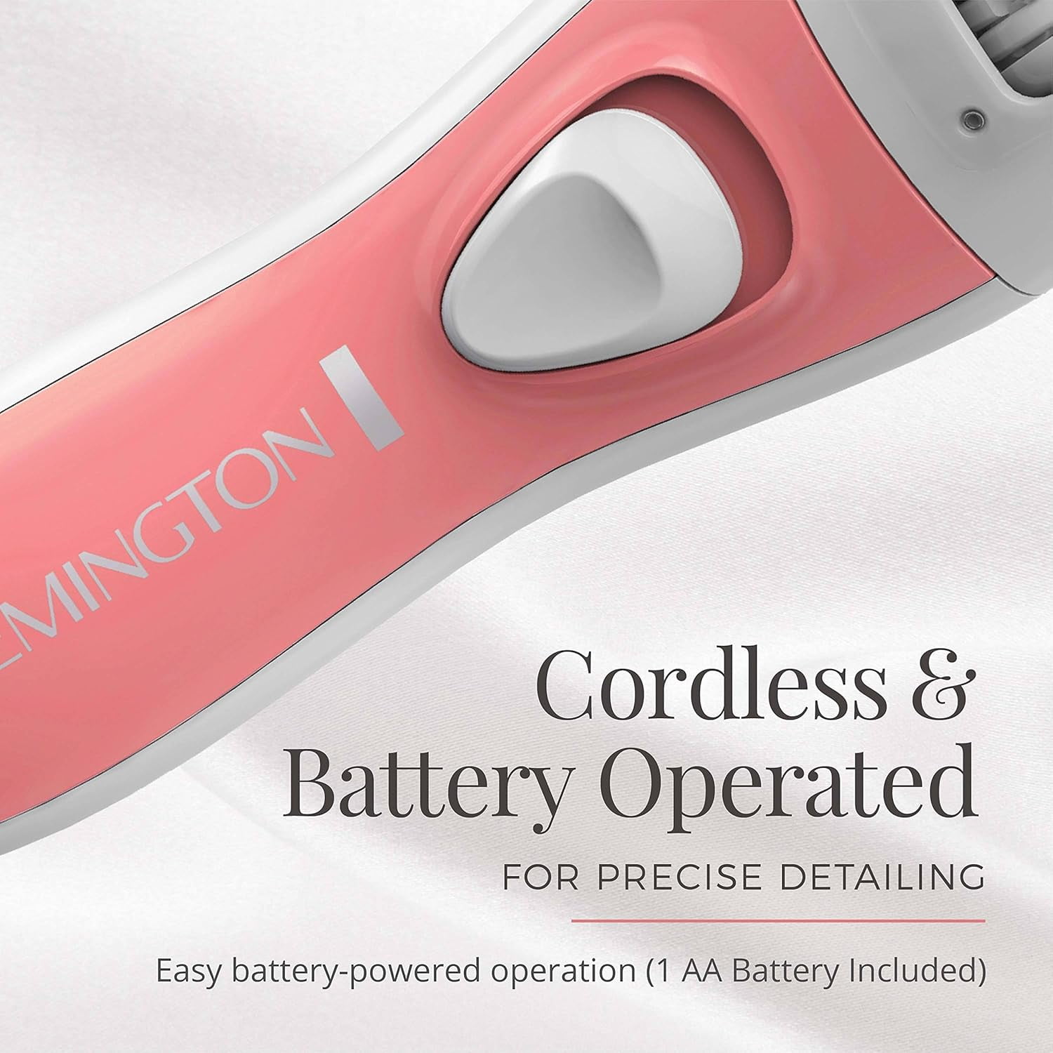 Remington Smooth & Silky Facial Epilator, 6 Automatic Tweezers, Cordless, Battery Powered, Pink