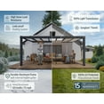 thumbnail image 5 of Palram - Canopia Stockholm 11' x 22' Polycarbonate/Aluminum Patio Cover - Gray/Clear, 5 of 13