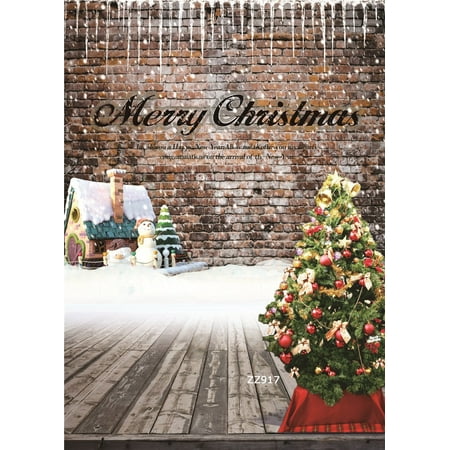 Image of HelloDecor 5x7ft Brick Wall Christmas Decor Christmas Photography Backdrops Studio Background Photo Backdrops Studio Props
