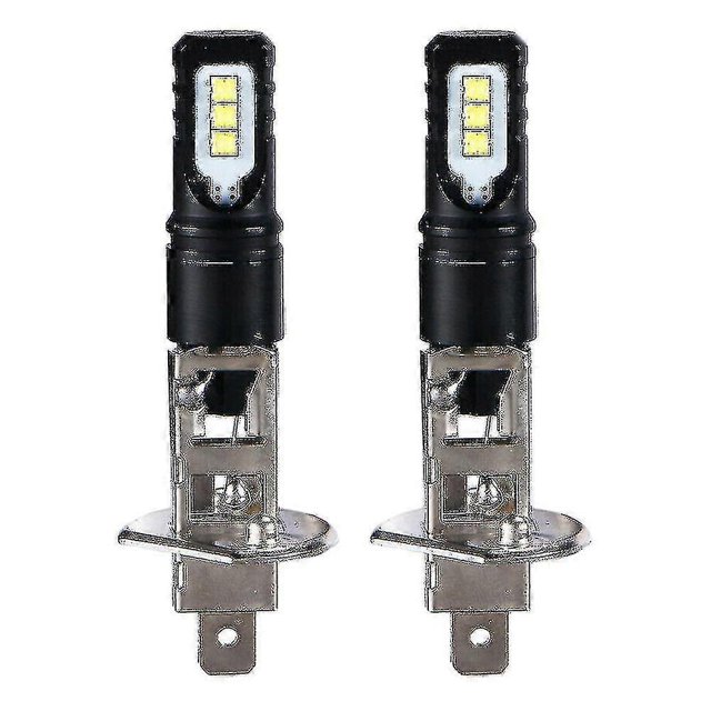2x H1 6000k Super Bright White 6000lm Drl Led Headlight Kit High-beam
