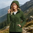 thumbnail image 6 of Lnmiateer Women Outdoor Waterproof Windbreaker Hooded Rain Parka Removable Hood Lightweight Full Zip Jacket With Pockets, 6 of 9