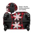 thumbnail image 6 of Uemuo Snowflakes On A Buffalo Plaid Christmas Printed Washable Luggage Cover - Fashion Suitcase Protector Fits 18-32 Inch Luggage -, 6 of 9