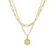 thumbnail image 1 of Collar de cadena chapado en oro para mujer Collar de capas con colgante de letra hexagonal Wmkox8yi sjalhkljlk5835, 1 of 1