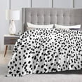 Black And White Animal Print Dalmatian Spot Dots Soft Throw Blanket