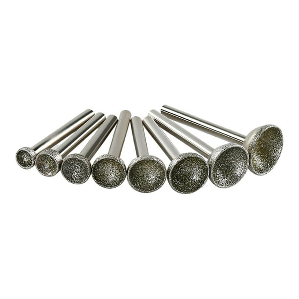 8x Broquial de broca de roce para herramienta rotativa 0.24 "Vargados de 10-25 mm de rebabas rotativas para el grabado de tallado de bricolaje Granado