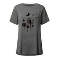 thumbnail image 2 of Gvmfive Women Short Sleeve Tunic Tops Casual Short Sleeve T Shirt Dandelion Print Loose Tee Blouse, 2 of 5