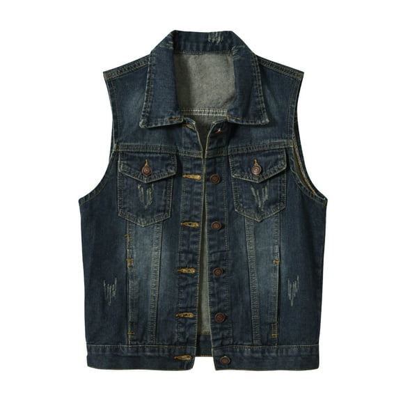 Baberdicy Jacket Vest Women Top Loose Solid Shirt Denim Jacket Sleeveless Denim Vest Women's Color Women's Denim Vest Top Sweater Vest Blue