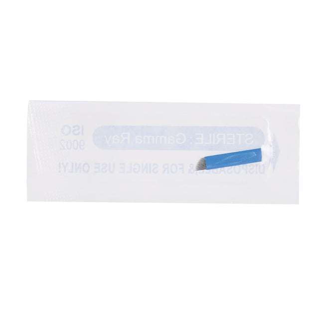 Pin de tatuaje, 10 piezas de cuchilla de Microblading desechable, aguja de tatuaje estéril, aguja de Microblading, funcionalidad inteligente