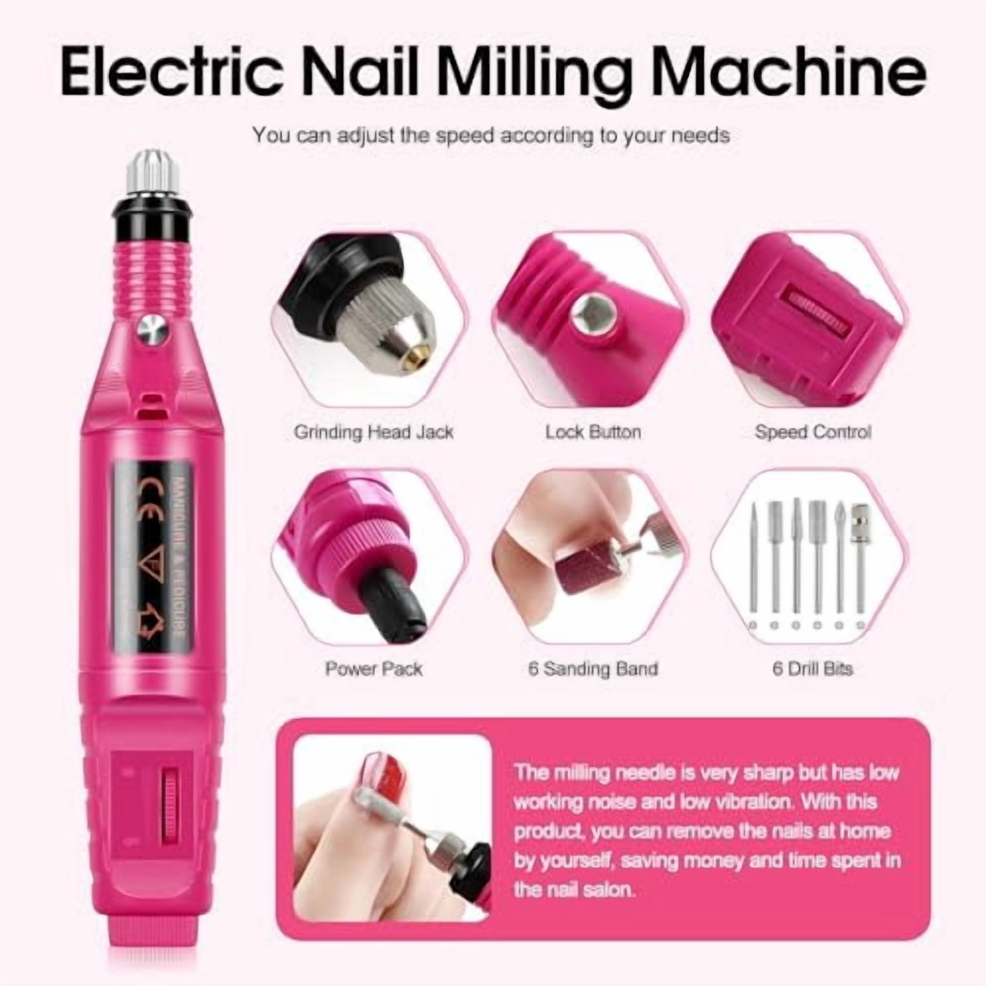 Acrylic Nail Kit for Beginners with Everything Professional Acrylics Powder 6pcs Gel Nail Polish 18pcs Glitter Decoration Powder Nails Kit Acrylic Set with Drill Light Gifts for Women