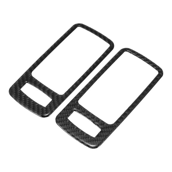 Unique Bargains 2 Pcs Car Auto Door Handle Bowl Carbon Fiber Interior Trim Cover for Ford for Mustang 2009 2010 2011 2012 2013