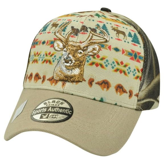 Deer Camouflage Camo Khaki Hunting Hunt Outdoors Native Pattern  Hat Cap Nature