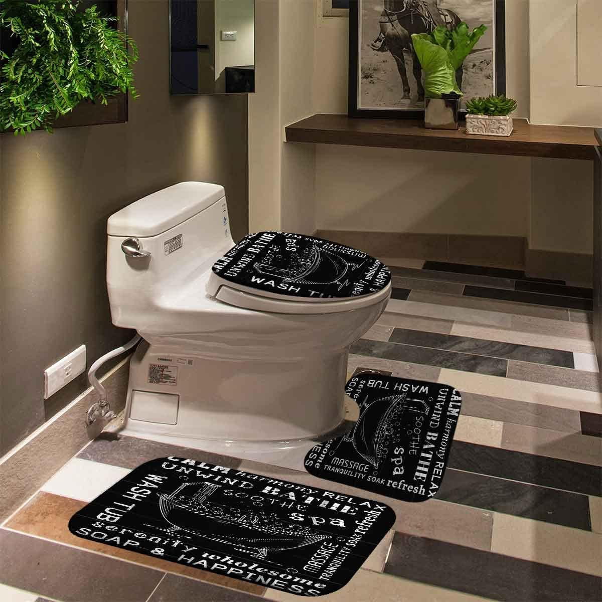 4PCS Get Naked Shower Curtain Set, Funny Quotes Black Letters Barnwood Country Rustic Farmhouse Bathroom Decor, Waterproof Fabric Shower Curtain, Non-Slip Bath Mat Toilet Rug, Don't Get Naked