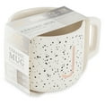 thumbnail image 3 of Thyme & Table 13.5 fl oz Monogram J White Speckled Stoneware Mug, 3 of 7