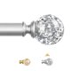 thumbnail image 1 of Barra de cortina TVWOO de cristal plateado con ventana ajustable de 90 a 224 cm, 1 of 9