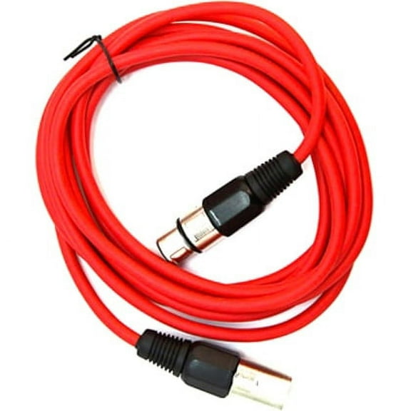 Seismic Audio SAXLX-6, Red 6 Foot XLR Patch Cable