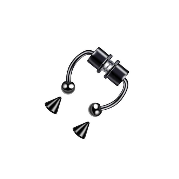 Anillo Magnético De Acero Inoxidable Para Tabique Nasal Falso, Anillos De Herradura, Anillos Falsos Para Nariz, Clip No Perforante, Anillos De Aro Para Nariz Minnieouse AP007230-04